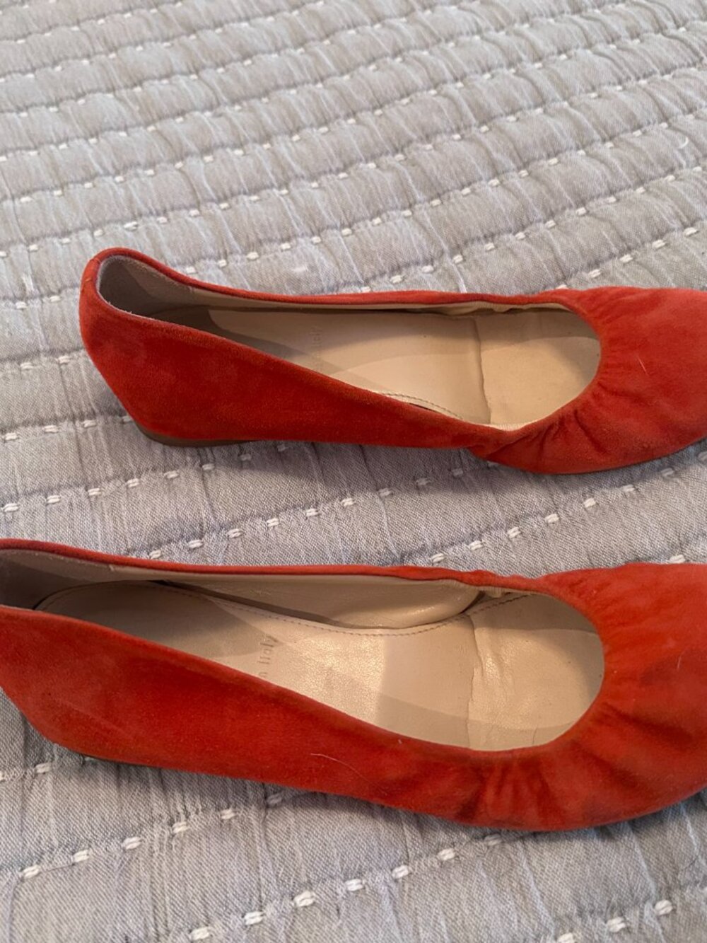 J.crew Cece Suede Ballet Flats Size 6 Orange